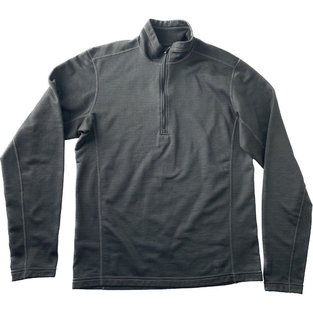 REI Pullover Mens Medium Gray Half Zip Long Sleeve Workout Hiking Casual